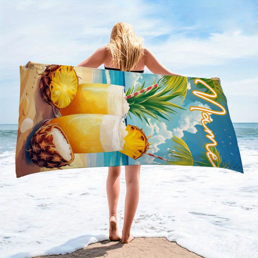 1pc Handuk Pantai Custom Nama/ - Beach Towel Large ulasan dan harga