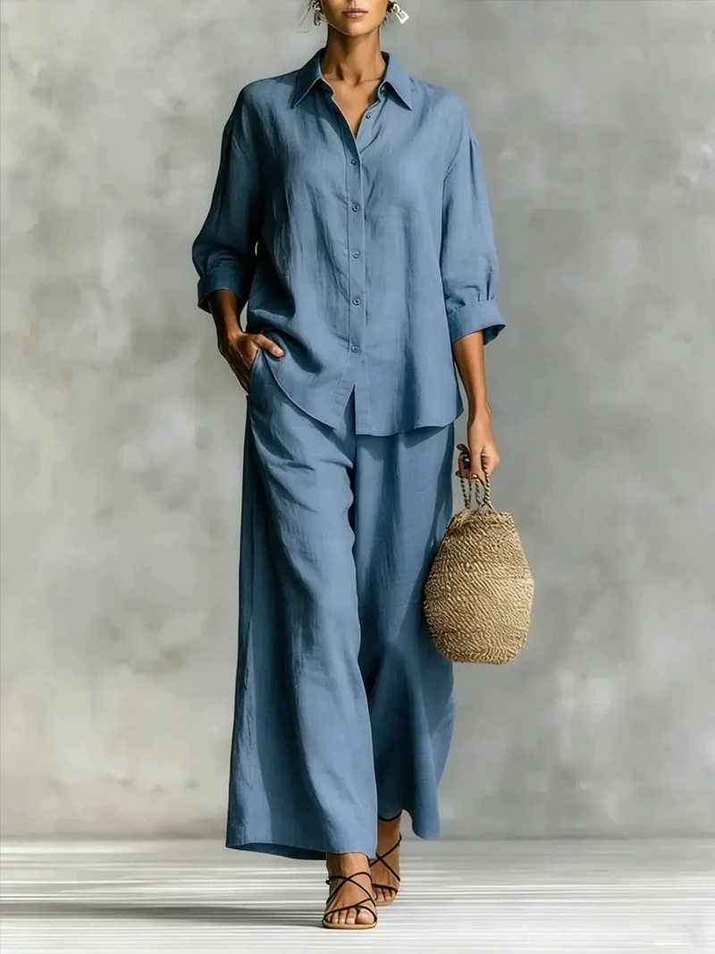 Setelan Kasual Wanita Terbaru: - Linen Shirt Breathable ulasan dan harga