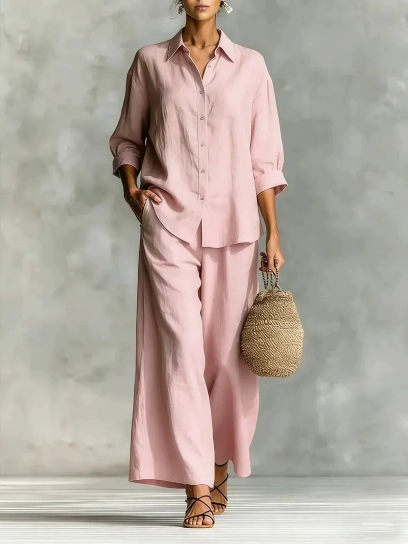 Setelan Kasual Wanita Terbaru: - Linen Shirt Breathable ulasan dan harga