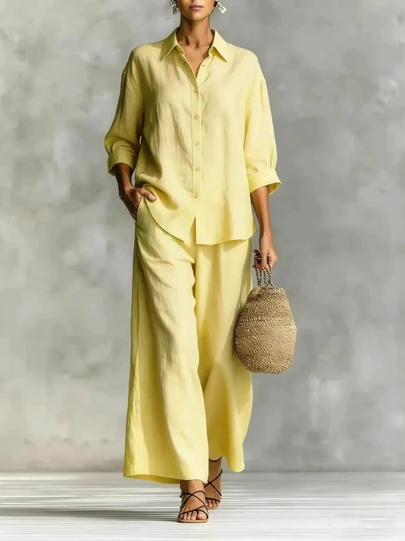 Setelan Kasual Wanita Terbaru: - Linen Shirt Breathable ulasan dan harga